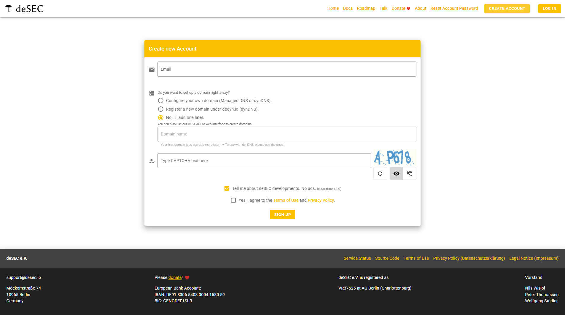 desec-account-signup-page