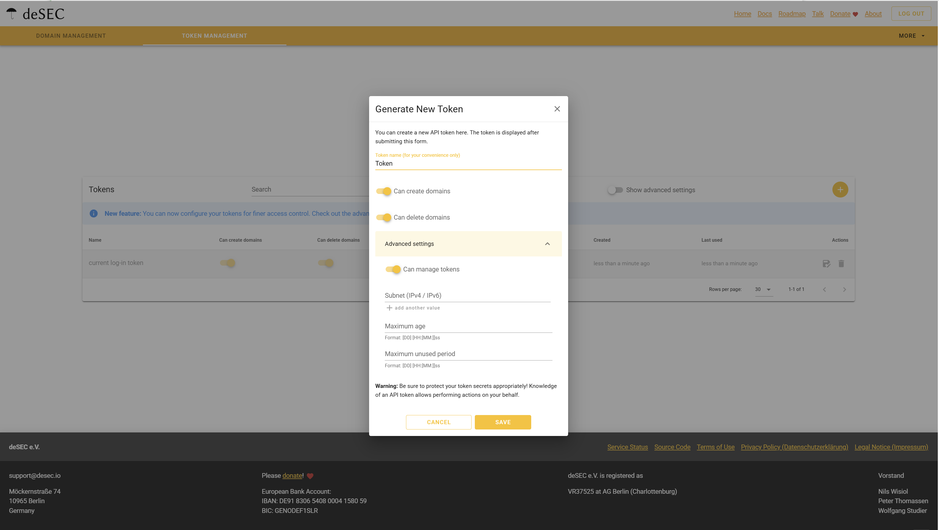 desec-token-creation