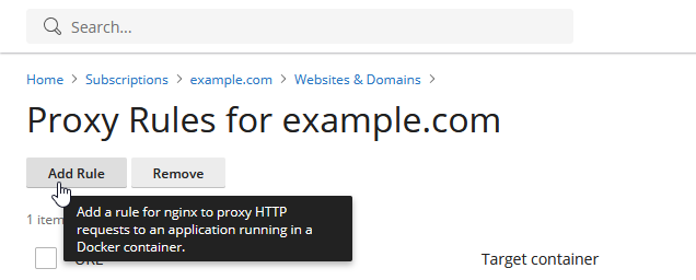 Add or Remove Docker Proxy Rule