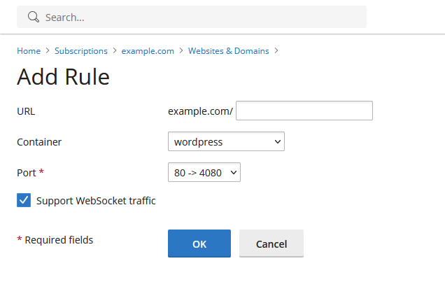 Add Docker Proxy Rule Add Docker Proxy Rule