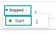 restartcontainer Image showing the Stopped state and the Start state of containers