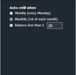 Auto refill when?